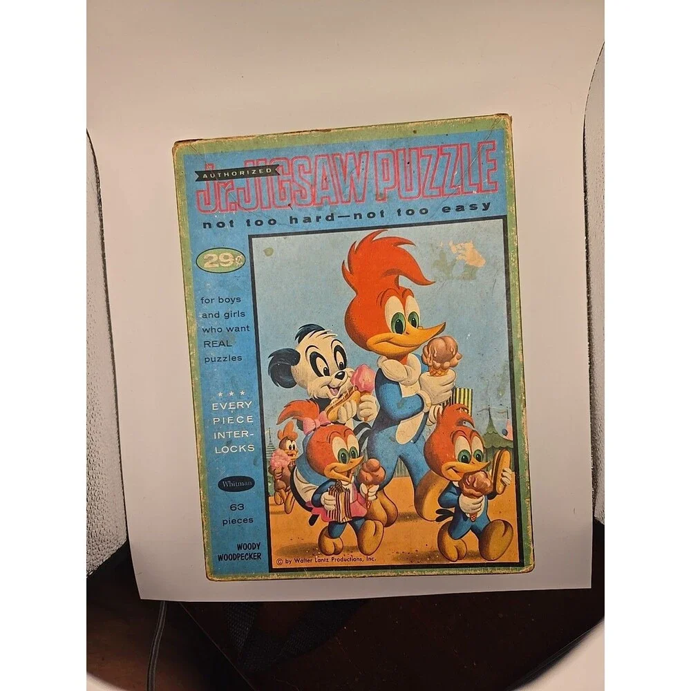 Woody Woodpecker Whitman Jr. Jigsaw Puzzle, Vintage, Complete in Box 4409-29